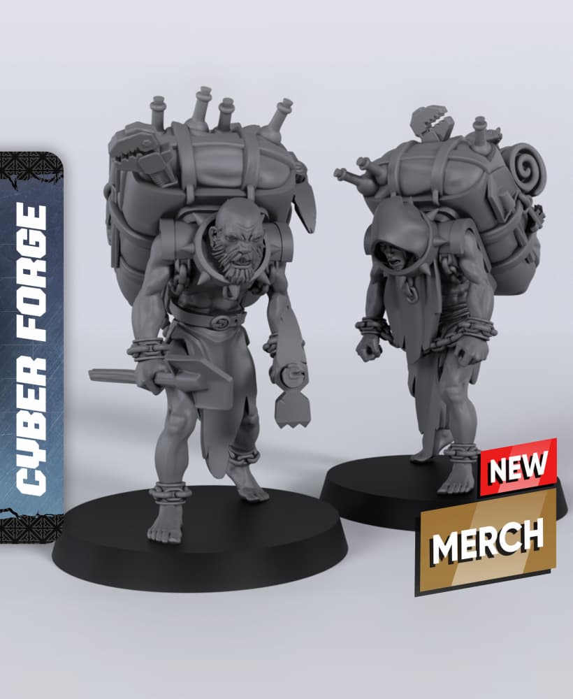 Iron Plague Civilians - With Free Cyberpunk Warhammer - 40k Sci-Fi Gift Ideas for RPG and Wargamers 3d model