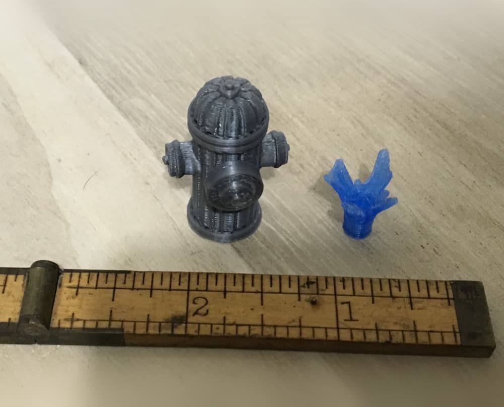 Fire Hydrant and Spray (1:18 scale) 3d model