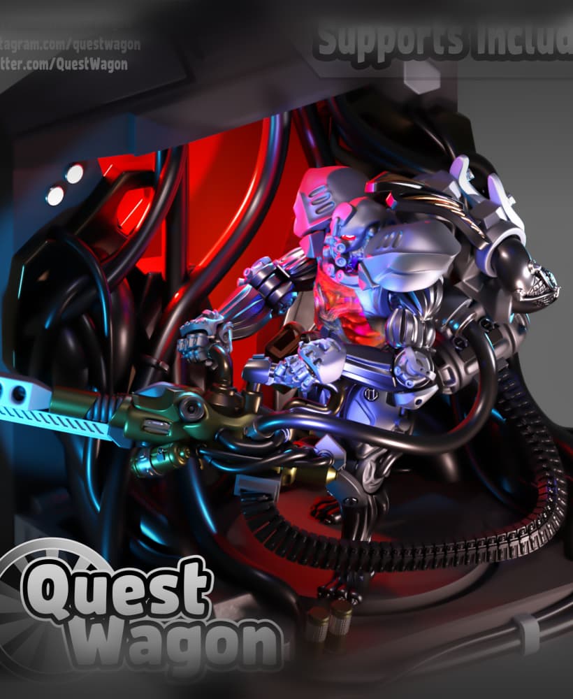 Modular Cyber Warrior: Heavy Weapon 3d model