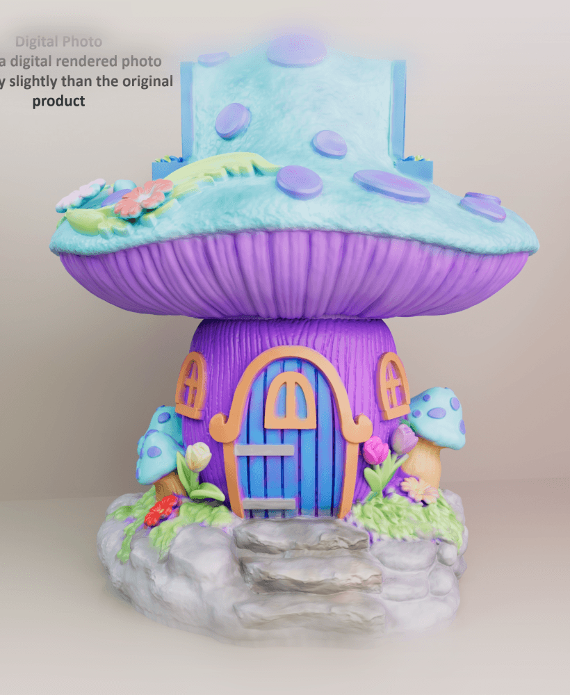 Fantasy Mushroom House Decoration 3d model