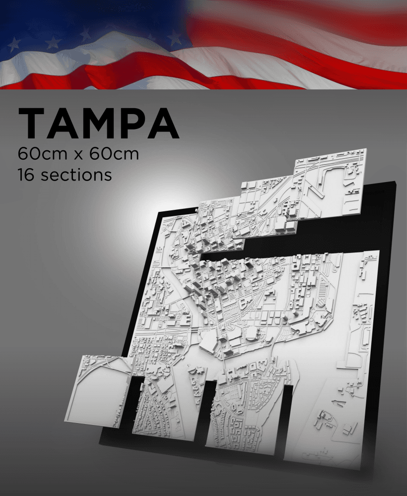 TAMPA, Skyline 3d map 3d model