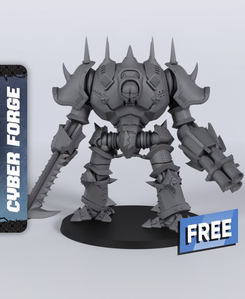 Anniversary Titan - With Free Cyberpunk - Sci-Fi Gift Ideas for RPG and Wargamers 3d model
