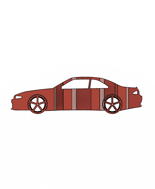 S14 240 SX flip art inspired by Letty from Fast and Furious 3d model
