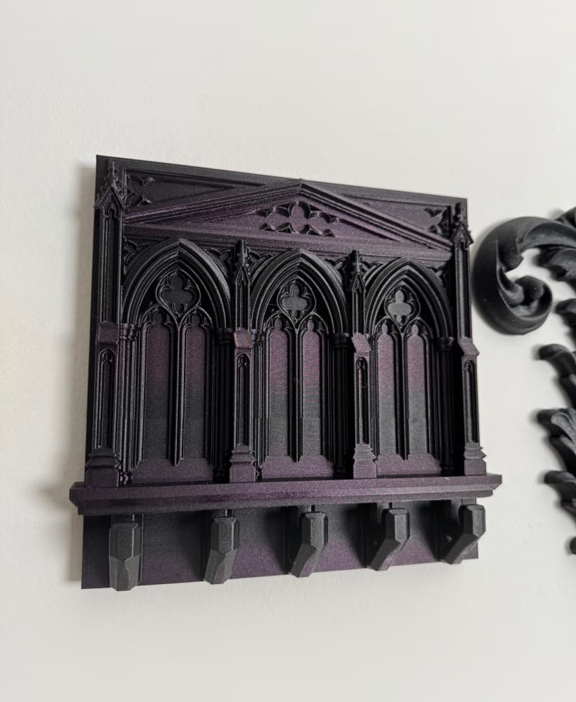 Gothic Cathedral Key Holder Coat Holder Necklace Holder Victorian Decor 3d model