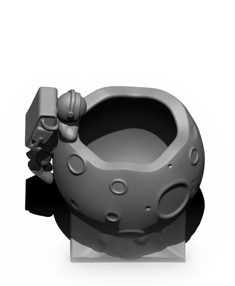 astronaut carrier on the moon 3d model