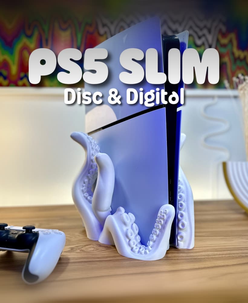 Tentacle Stand PS5 SLIM - Disc & Digital 3d model