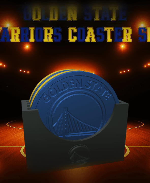 Golden State Warriors Coaster Set (NBA) 3d model