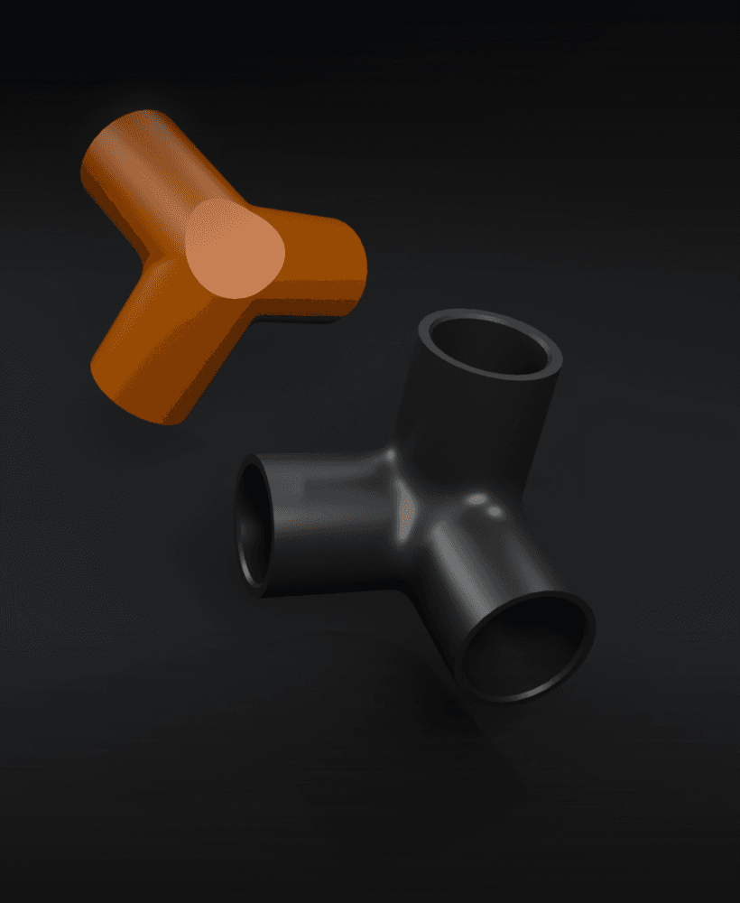 Yet another elbow connector 3d model