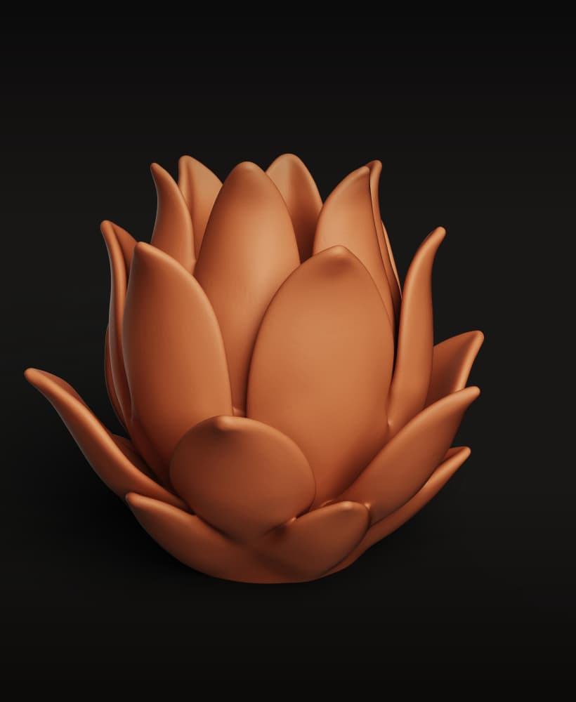 Lotus Flower Planter STL | Botanical 3D Print | Home Decor 3d model
