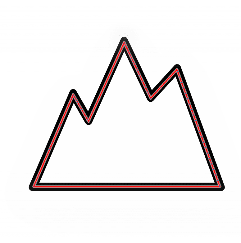 Mountains Cookie Cutter STL File - 4 inches 3d model