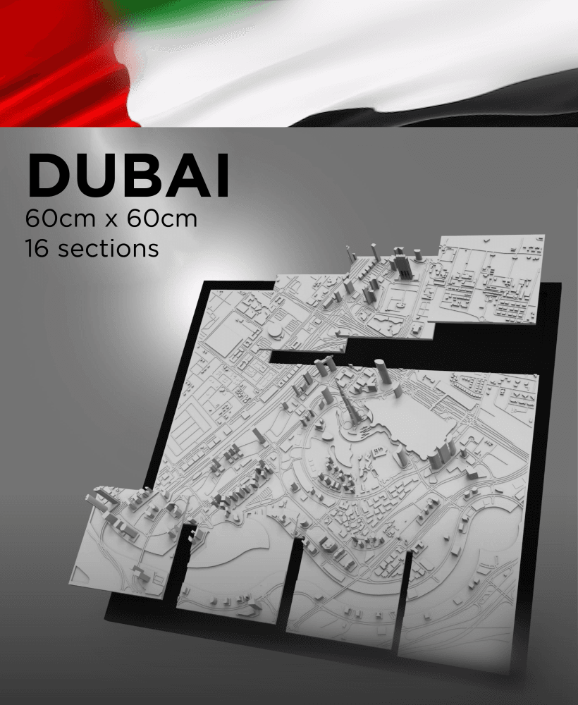 DUBAI, Skyline 3d map 3d model