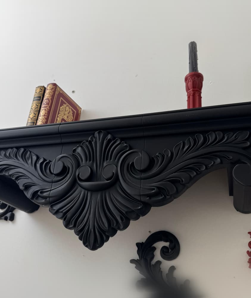 Giant Victorian Wall Shelf Gothic Home Decor 3d model
