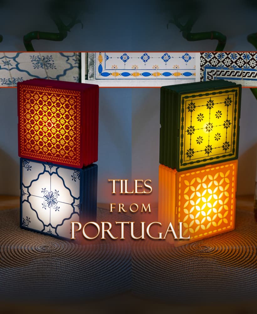 Tiles from Portugal (Wall, Desk or Stackable Lamp) 3d model