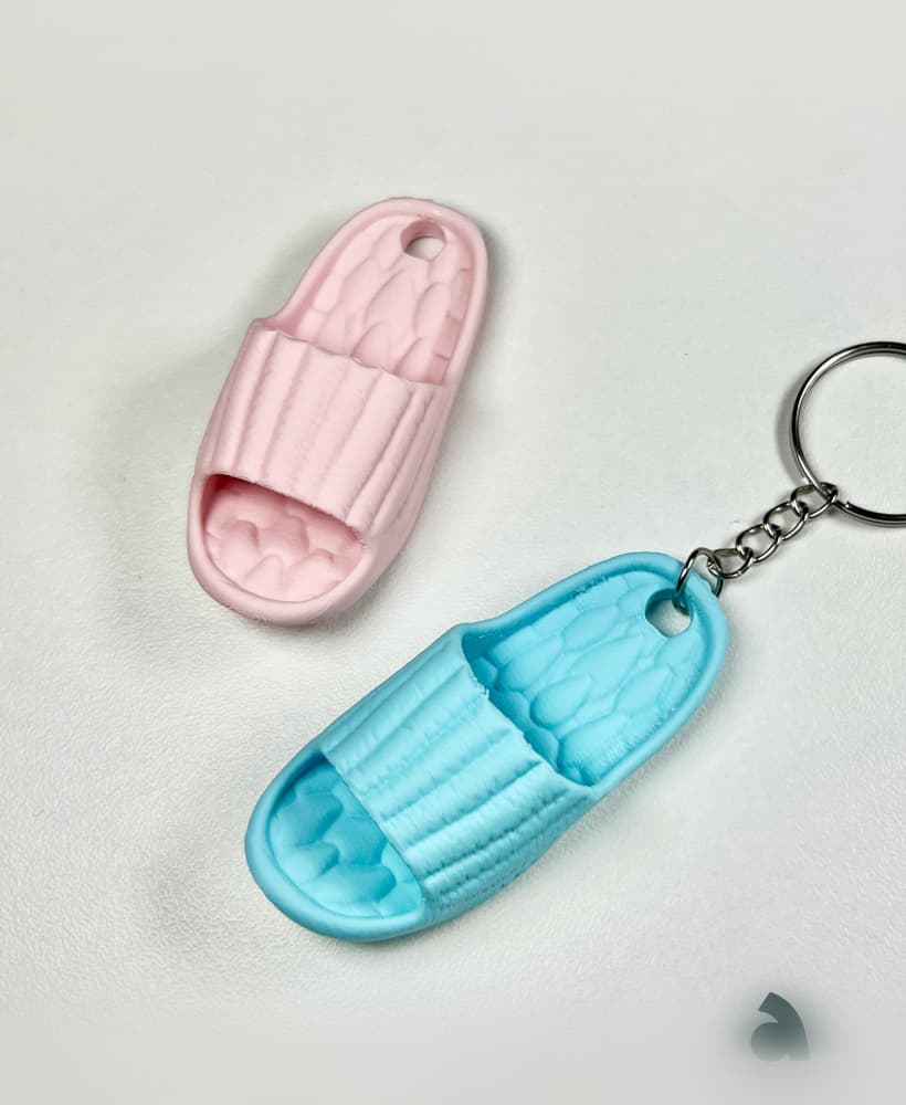 Puffy Slipper Keychain & Fridge Magnets 3d model