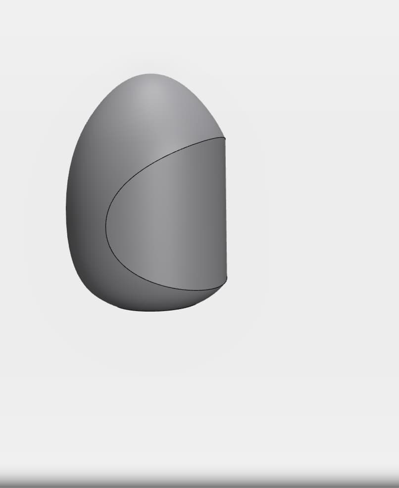 Easter Egg with cylinder face for wrap and emboss 3d model