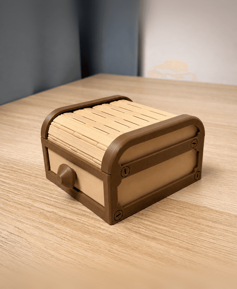 Tambour Box | Roll top Storage | Organizer 3d model