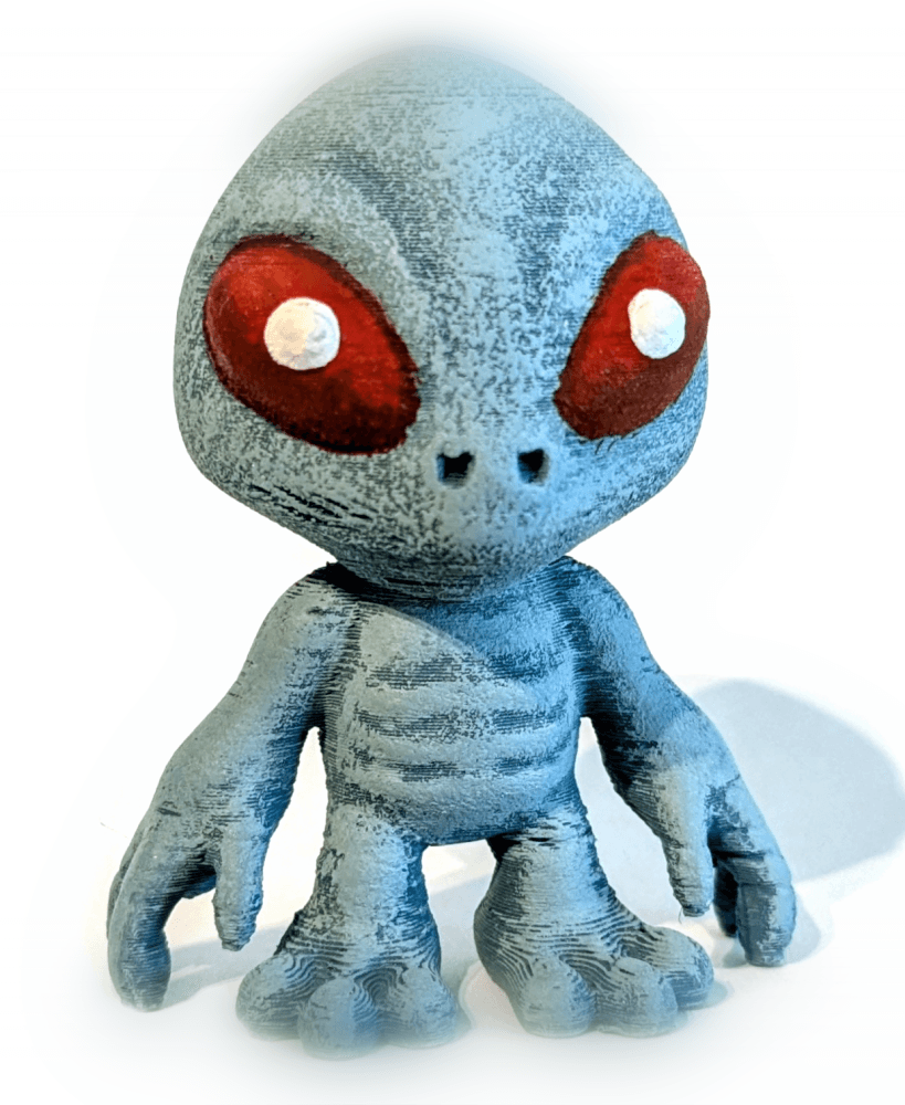 Cute Cryptid Dover Demon STL Kawaii Cryptid Figure for 3D Printing 3d model