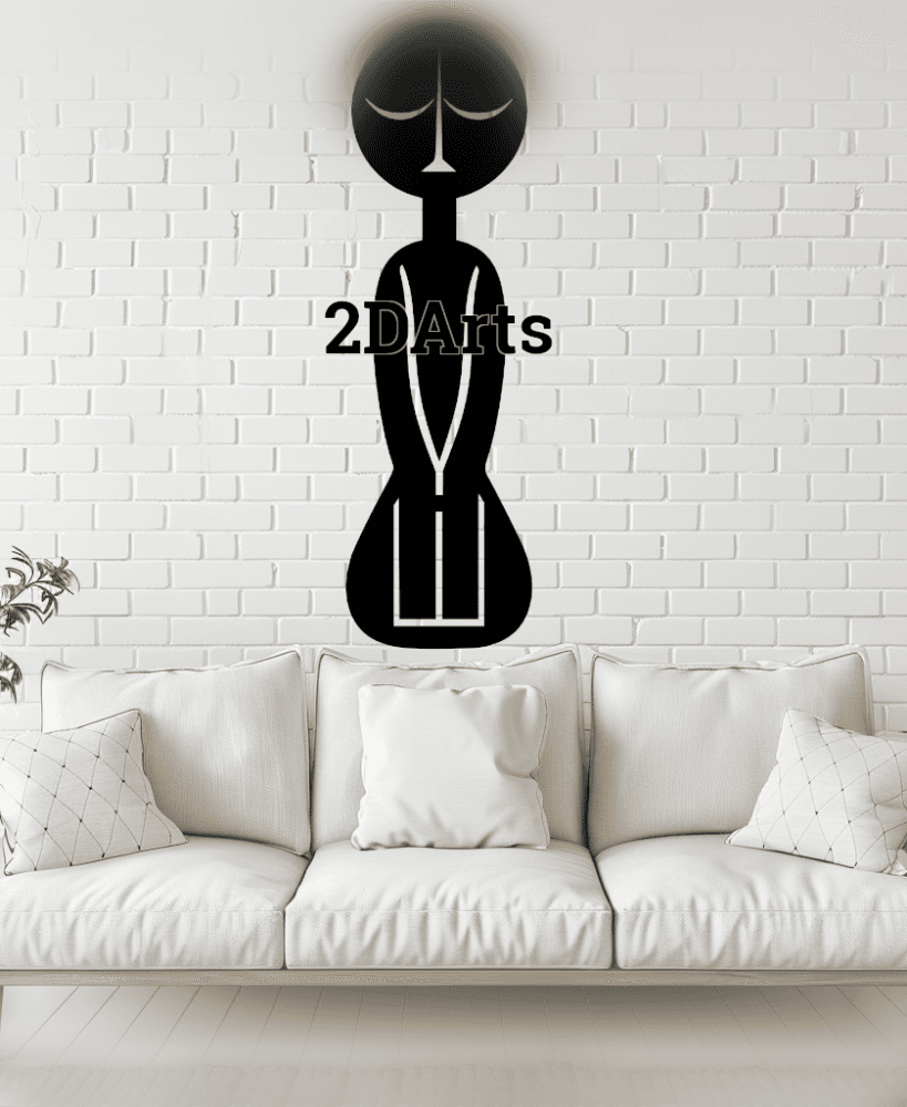 Abstract 2D Wall Art/Window Art - Digital STL & SVG Files for 3D Printing and Laser Cutting 3d model