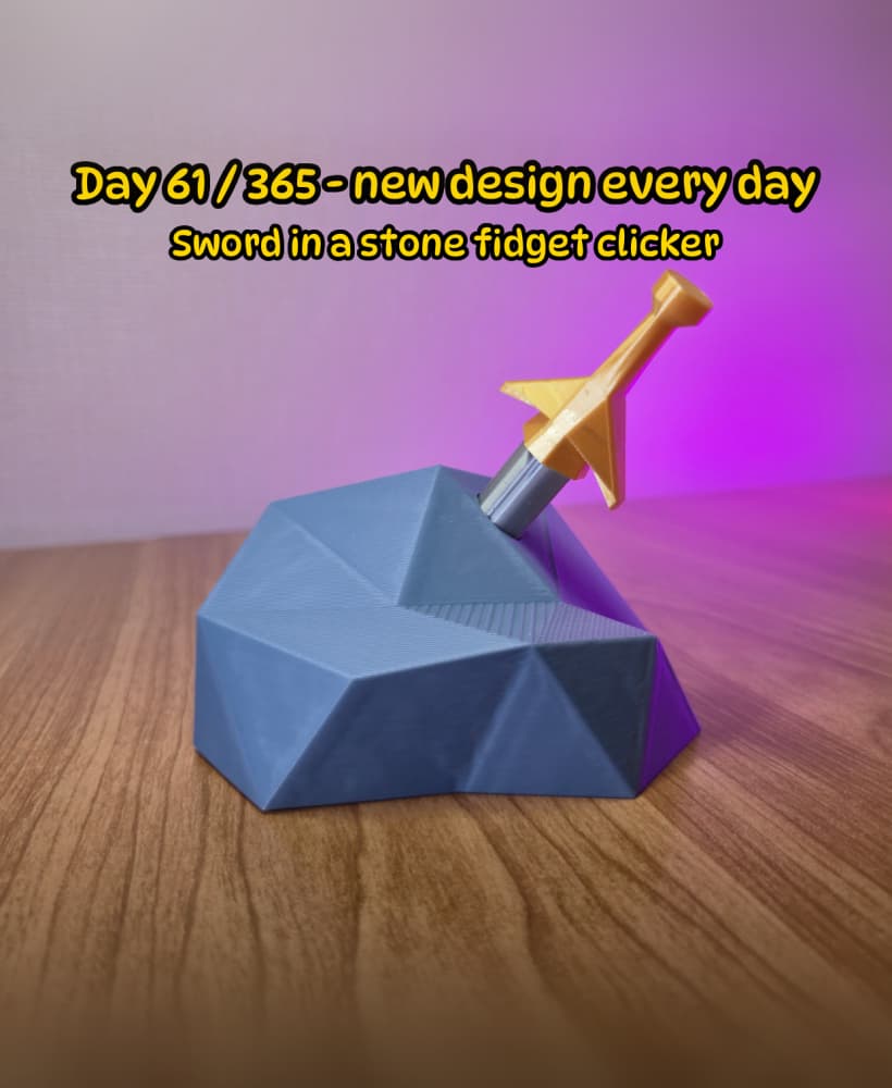 Sword in the Rock Fidget Button 3d model