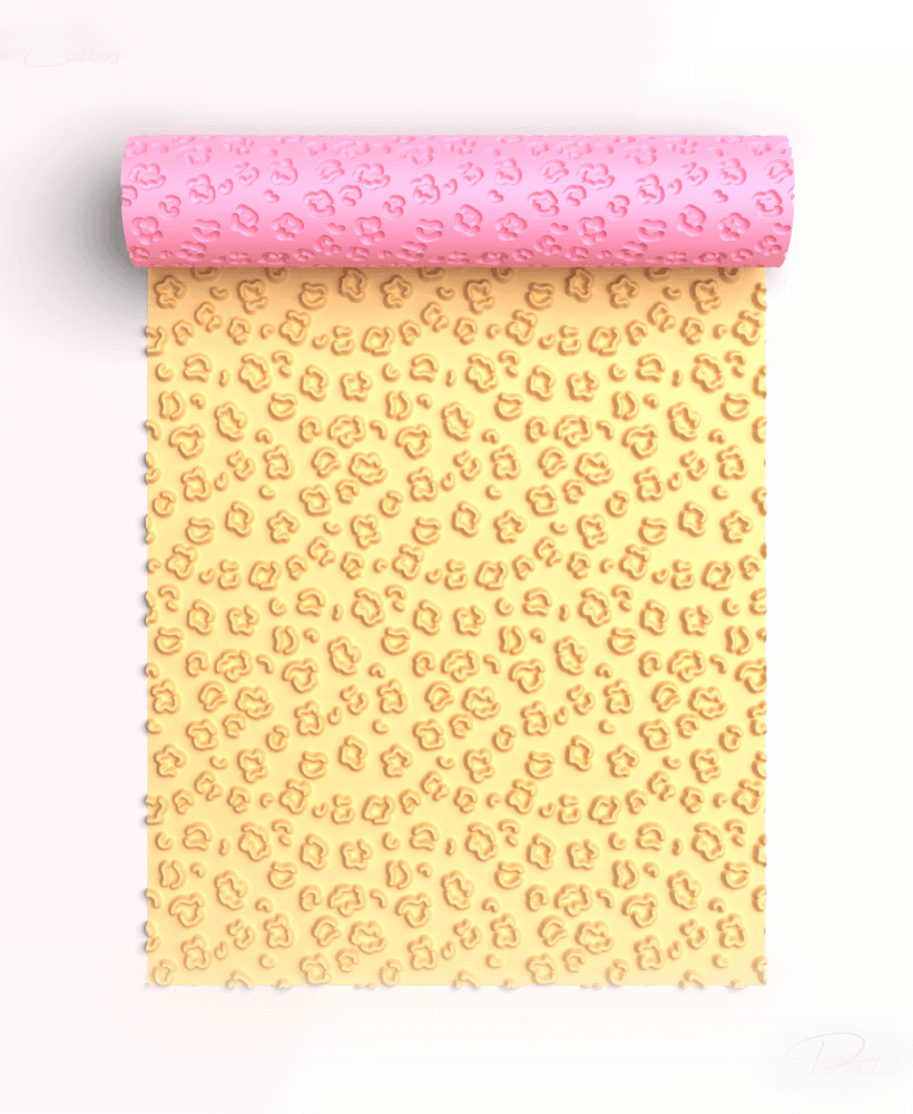 Cheetah Skin Texture Roller For Polymer Clay, Animal Skin Clay Texture Rolling Pin, No: 1407 3d model