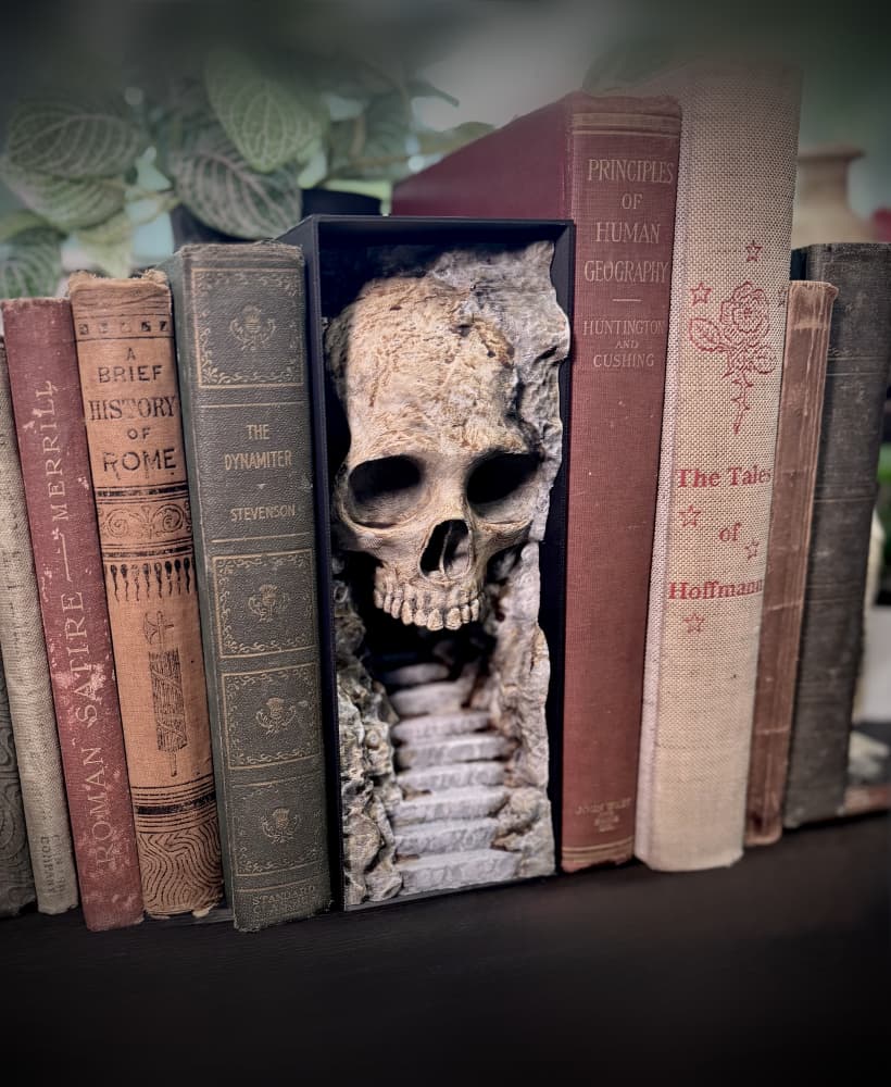 Skull cave booknook 3d model