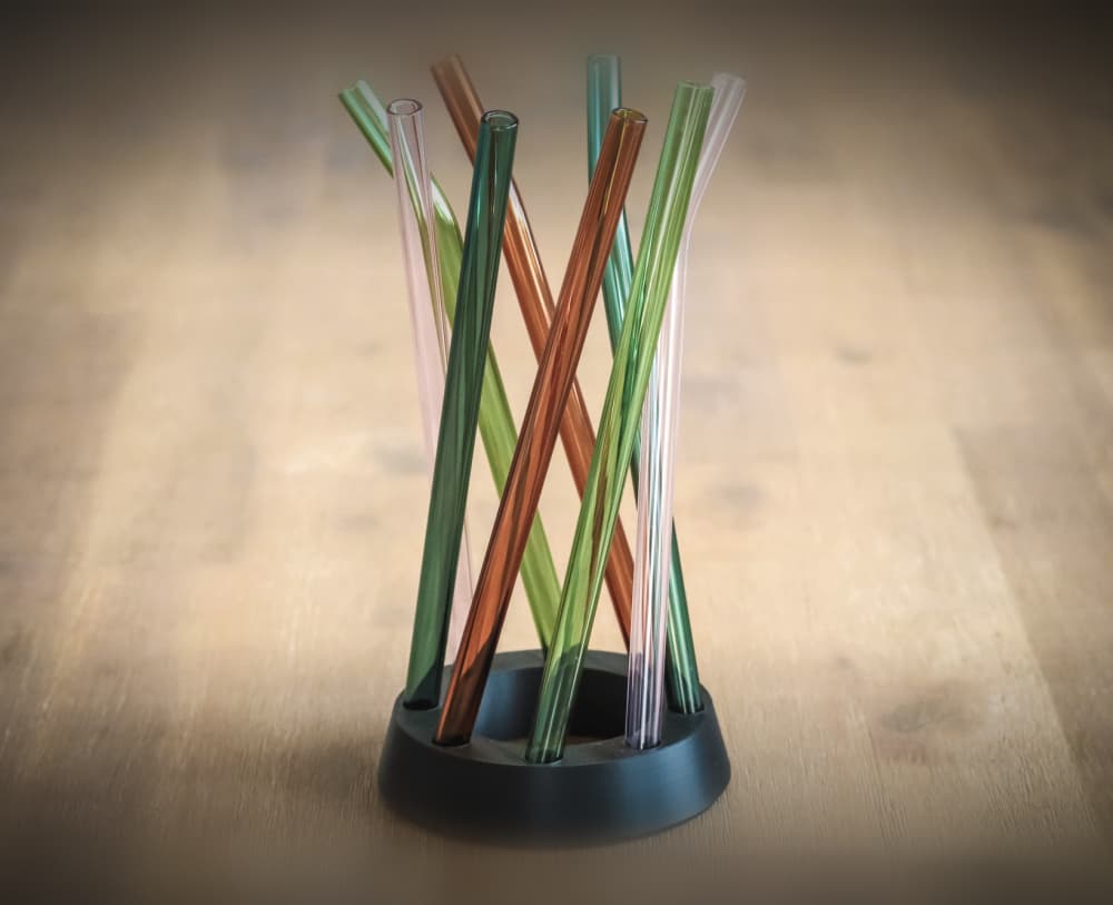 Glass Straw Stand - Parametric Hyperboloid 3d model