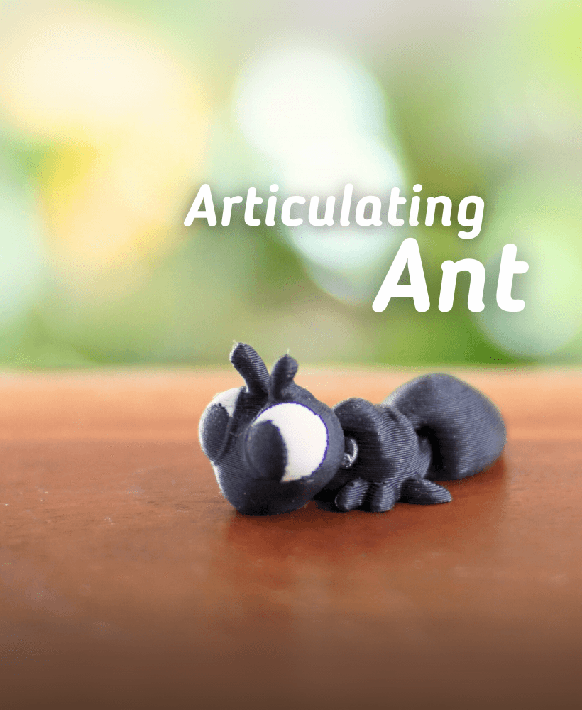 Articulating Ant - Articulated Fidget Ant - Ludo 3D Printed Flexy Fidget Toy 3d model