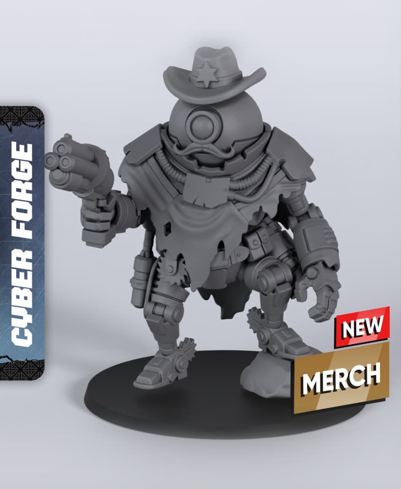 Deputy 5000 - With Free Cyberpunk Warhammer - 40k Sci-Fi Gift Ideas for RPG and Wargamers 3d model