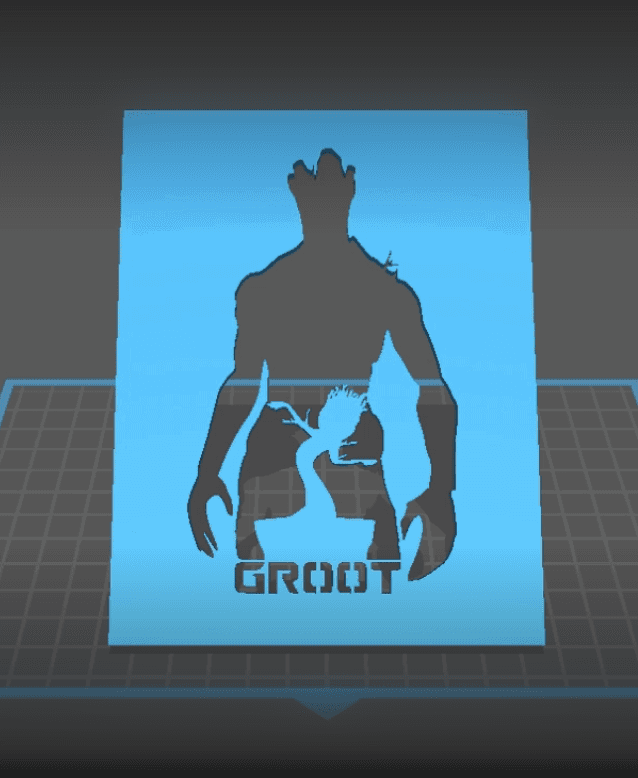 Silhouette Groot - Gardiens de la galaxie 3d model