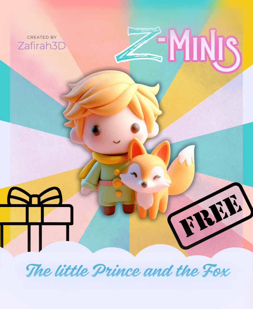 FREE Z-MINIS THE LITTLE PRINCE AND THE FOX 3d model