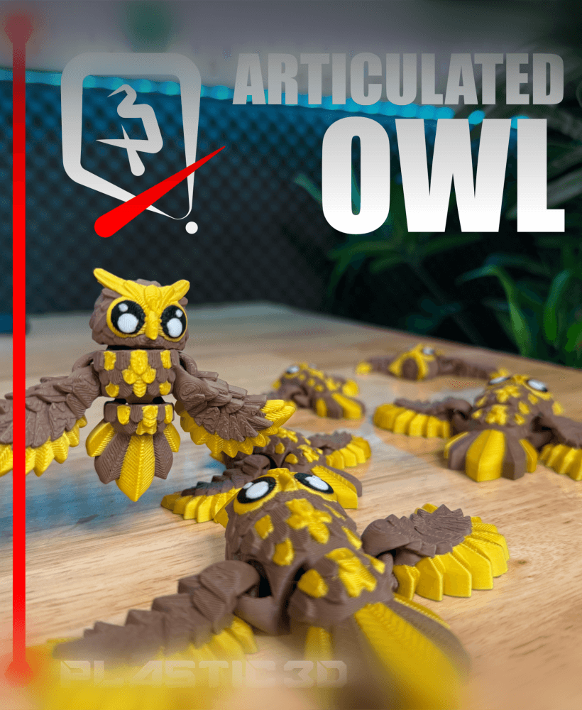 Articulated Owl — Wing-Flapping Wise Friend 3d model