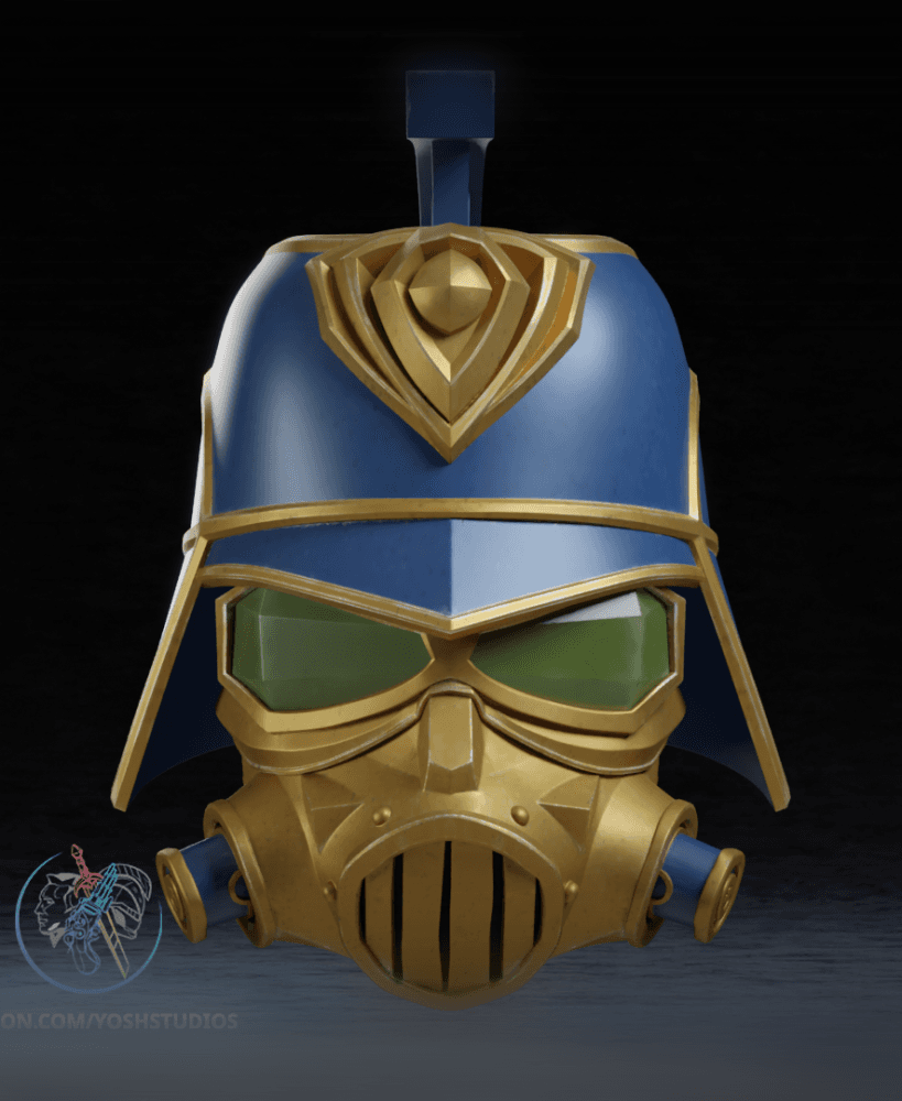 Piltover Enforcer Helmet 3D Printer File STL 3d model