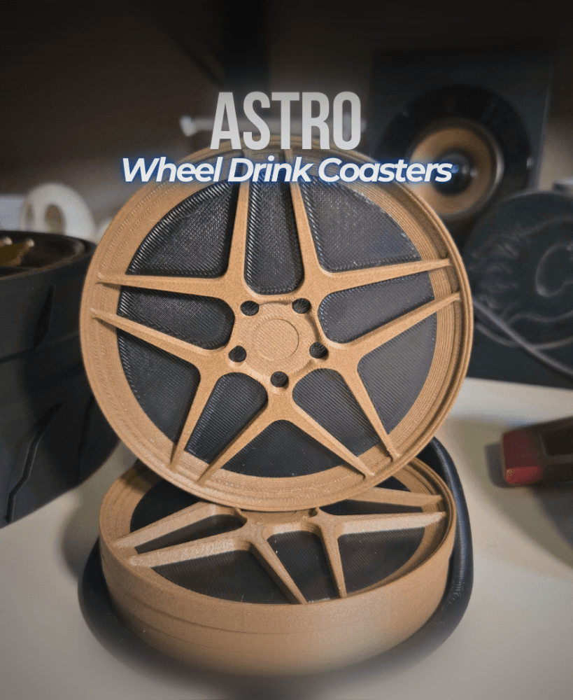 Kansei Astro Wheel Drink Coaster & Stand 3d model