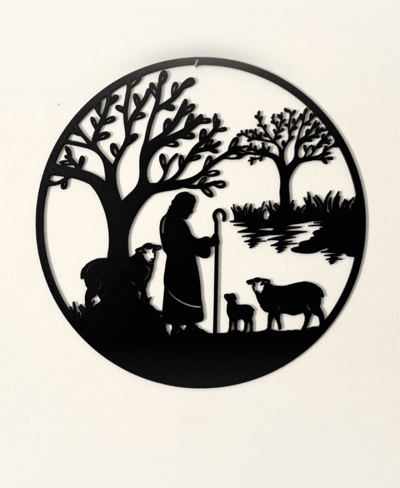 The Lord is My Shepherd Wall or Window Decor 3d model
