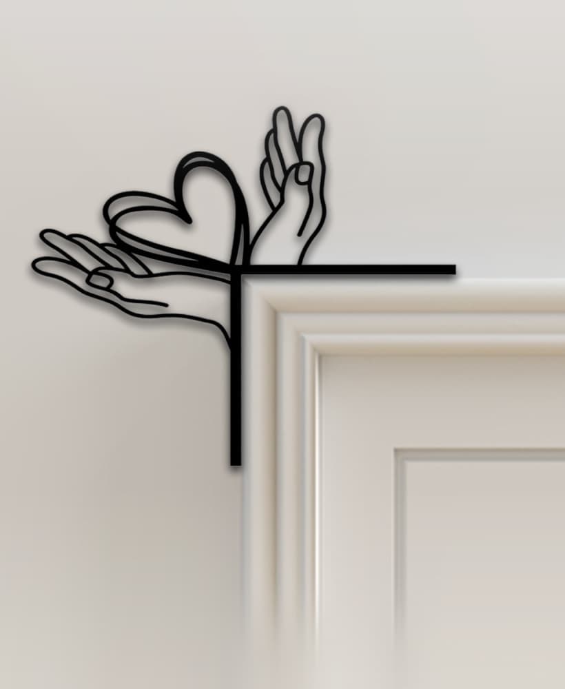 Heart Door Corner Decor 3d model