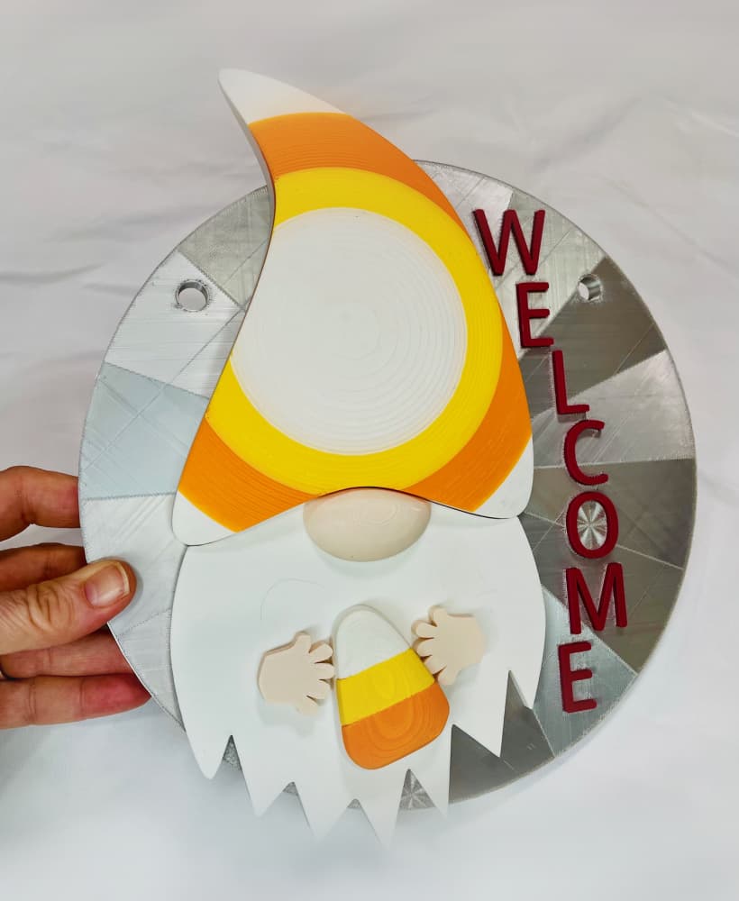 Magnetic Candy Corn Hat Gnome For Modular Sign 3d model