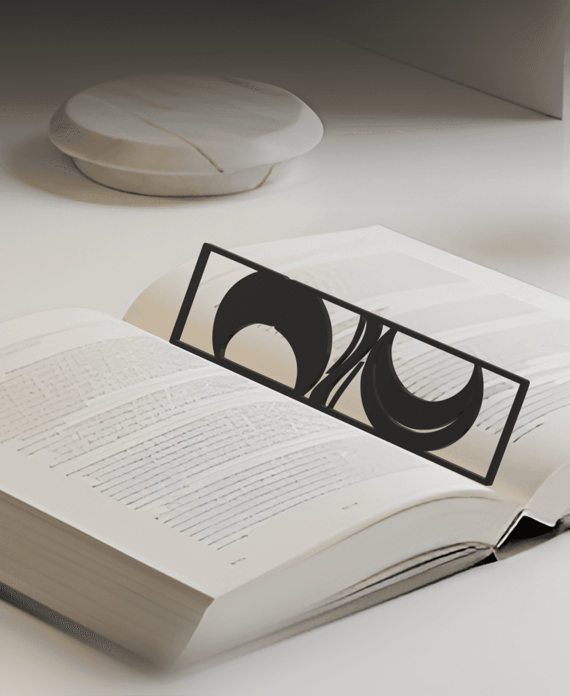 Moon Bookmark, Gift Idea 3d model