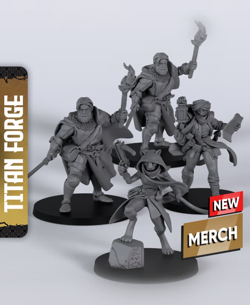 Tomb Riders - With Free Dragon Warhammer - 5e DnD Inspired for RPG and Wargamers 3d model