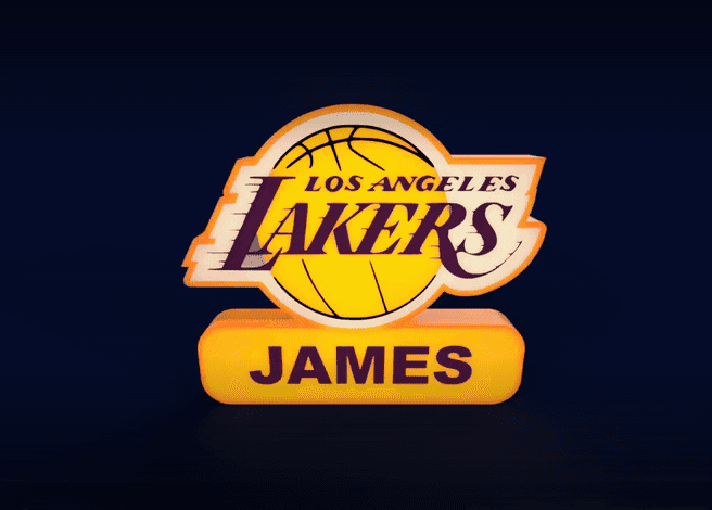 L.A. Lakers Sign - LED Strip Compatible 3d model