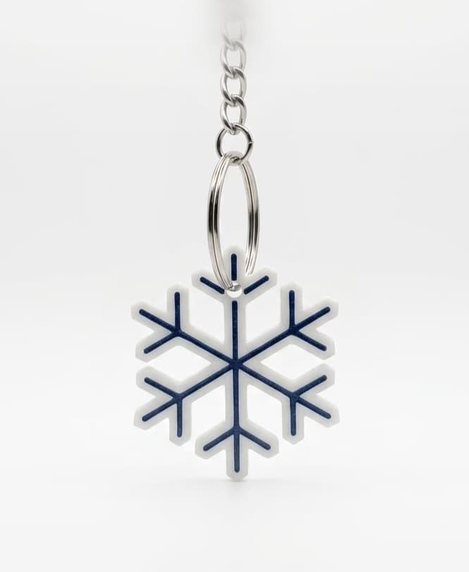 SnowFlake_KeyChain_PrintStart3D.stl 3d model