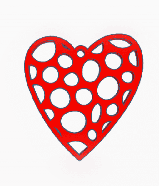 Polka Dot Heart.stl 3d model