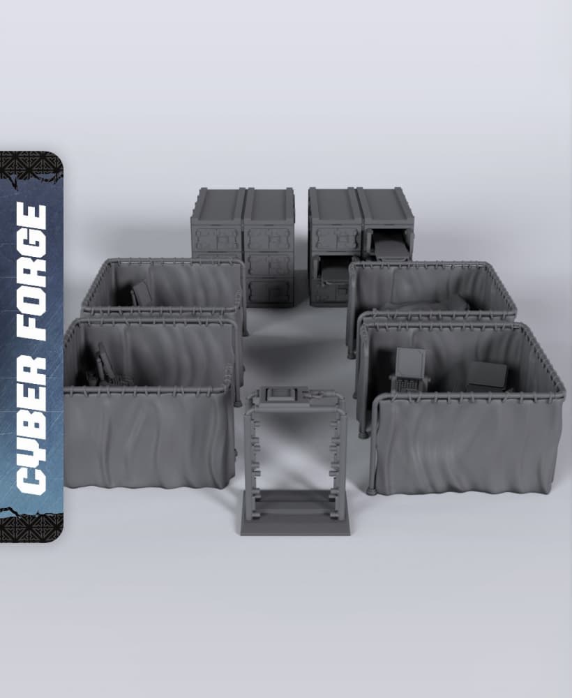 Reanimation Terrain - With Free Cyberpunk - Sci-Fi Gift Ideas for RPG and Wargamers 3d model