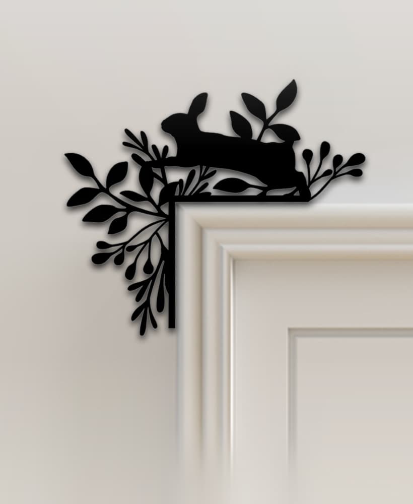 Rabbit Door Corner Decor 3d model