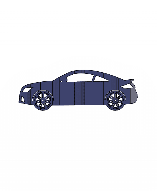 TTS 3D Car Flip Art Desk Display 3d model