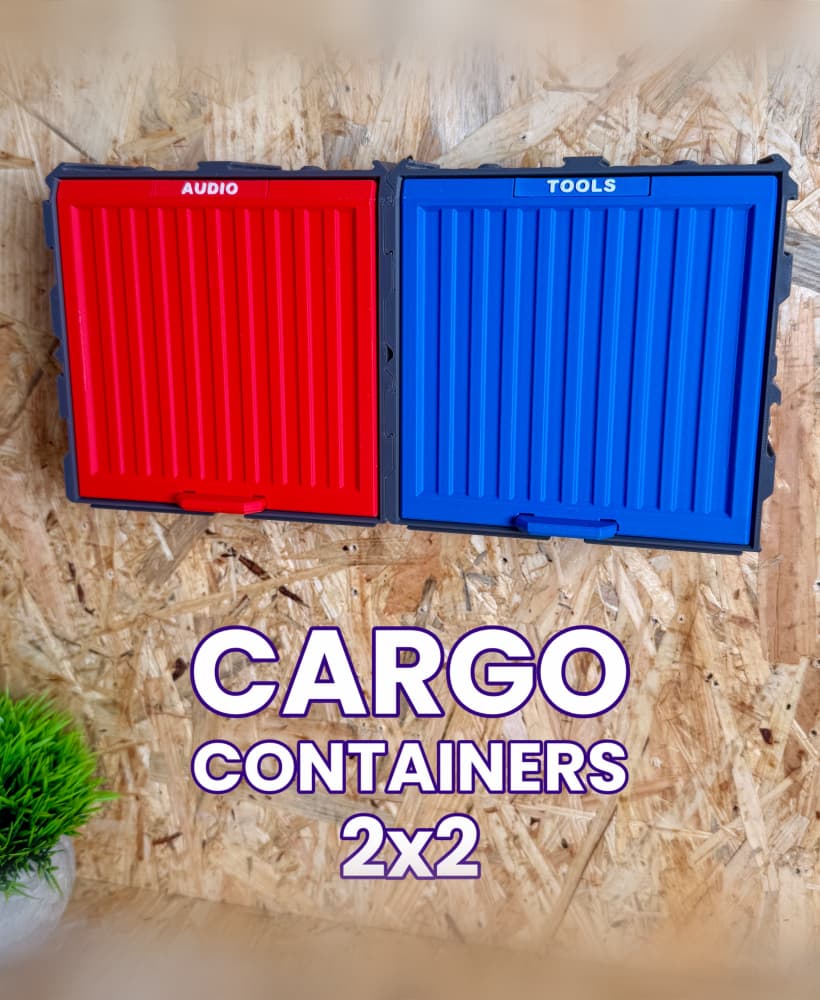 Cargo Containers - 2x2 (Medium Modular Storage) 3d model