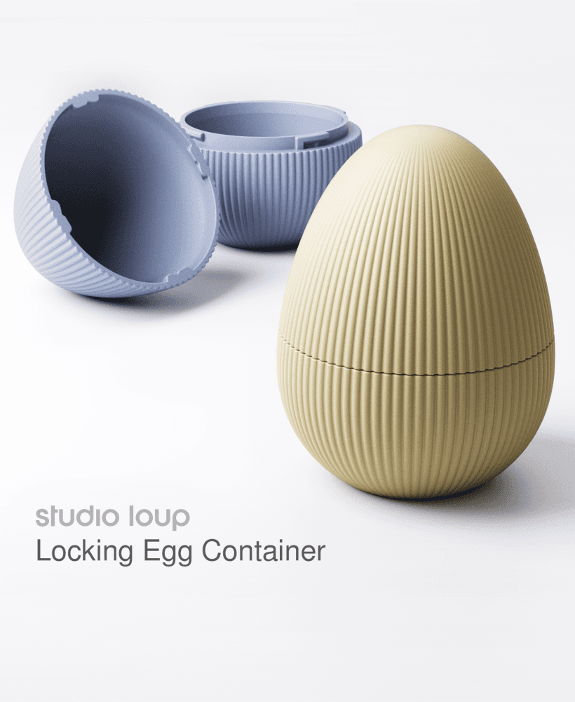 Locking Egg Container 3d model