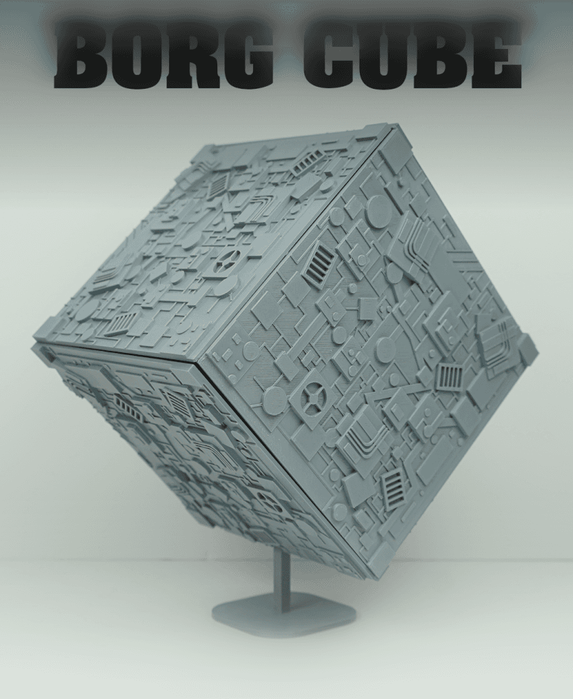 Borg Cube! (No Need for AMS, or Supports!) 3d model