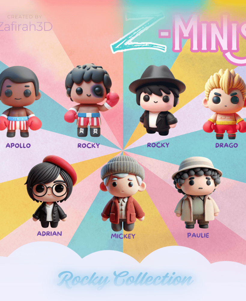 Z-Minis Rocky Balboa Collection 3d model