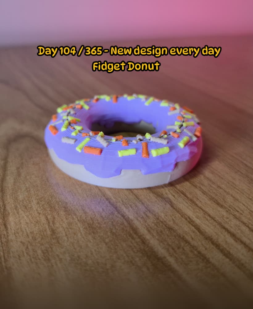 Donut Fidget Ring 3d model