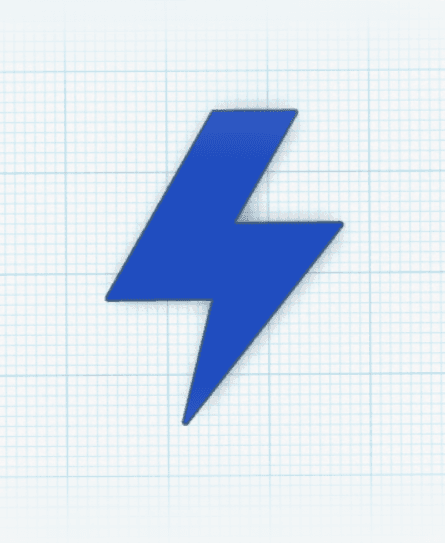 Lightning Bolt Stud Earrings 3d model